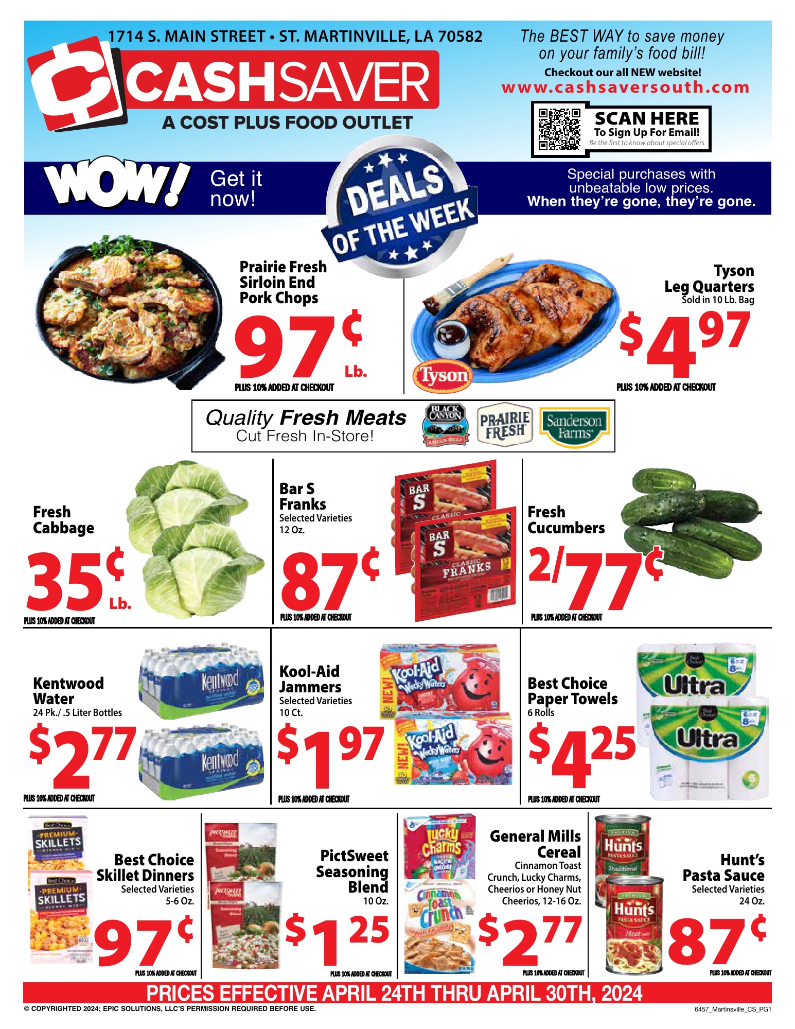 Cash Saver Weekly Ad April 24 - 30, 2024 - 1