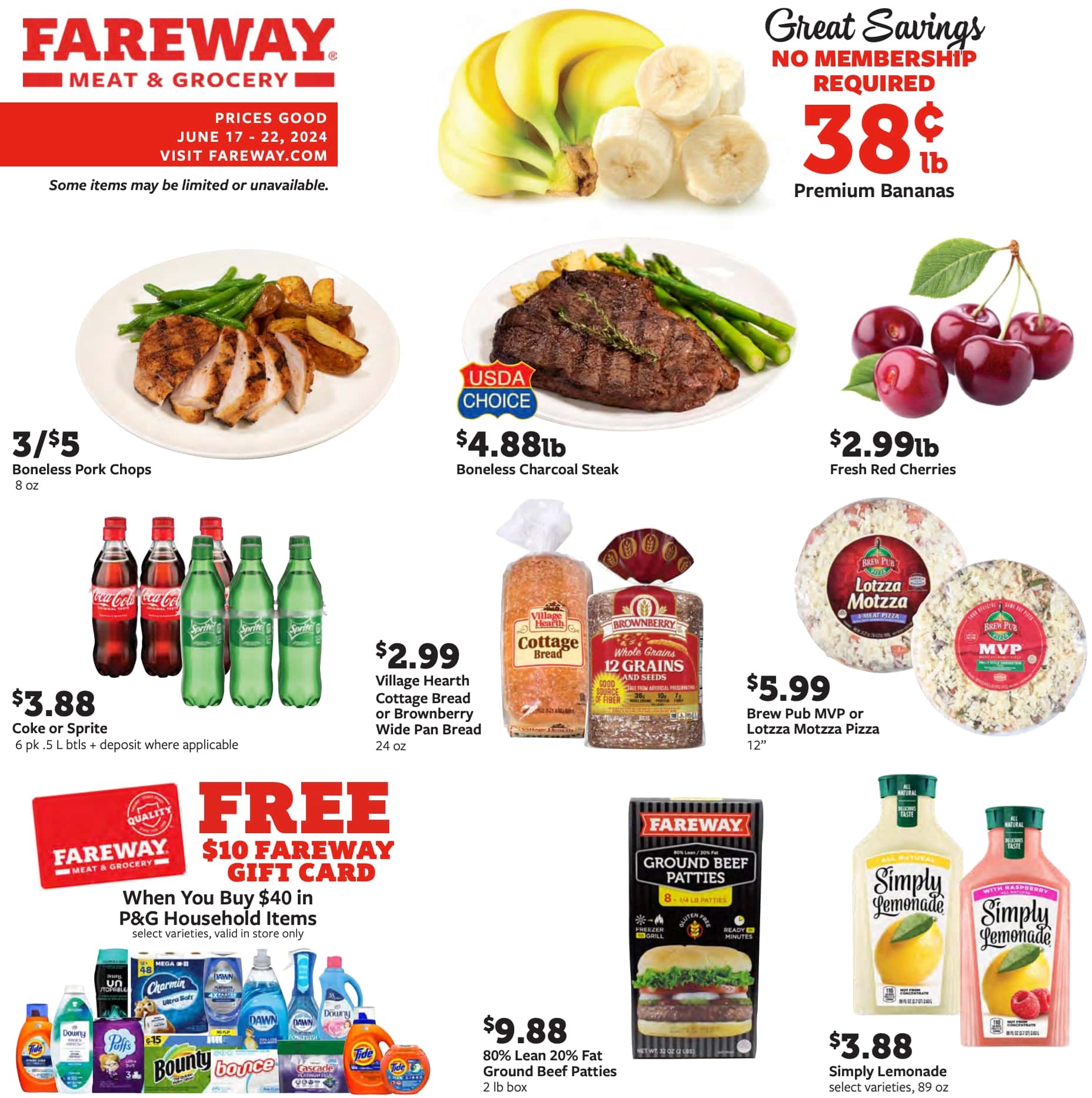 Fareway Ad June 17 - 22, 2024 - Page 1