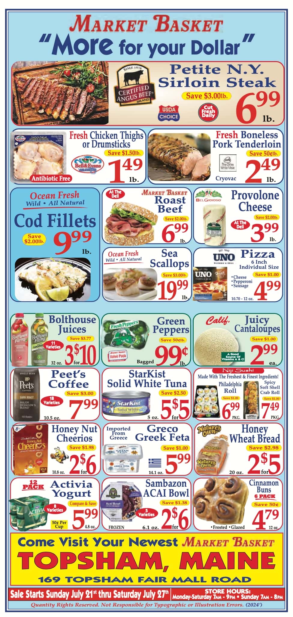 Market Basket Flyer July 21 - 27, 2024 - Page 1