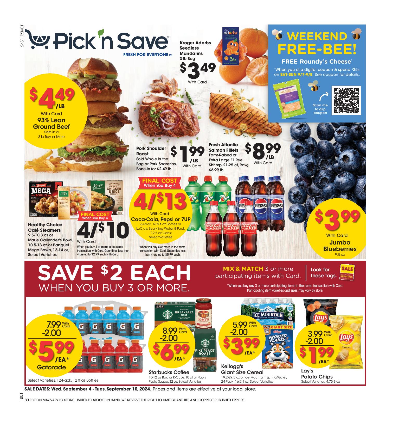 Pick n Save Weekly Ad September 4 - 10, 2024 - Page 1