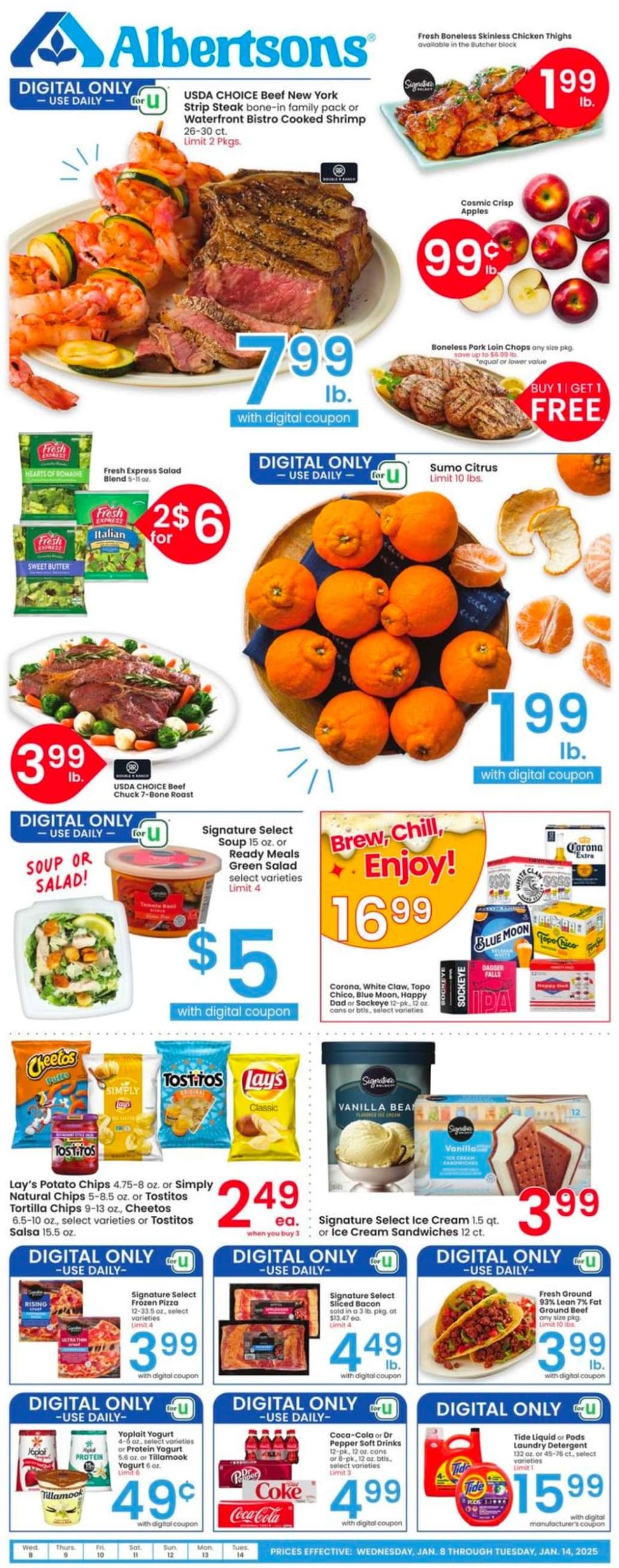 Albertsons Weekly Ad 1 8 25 - Page 1