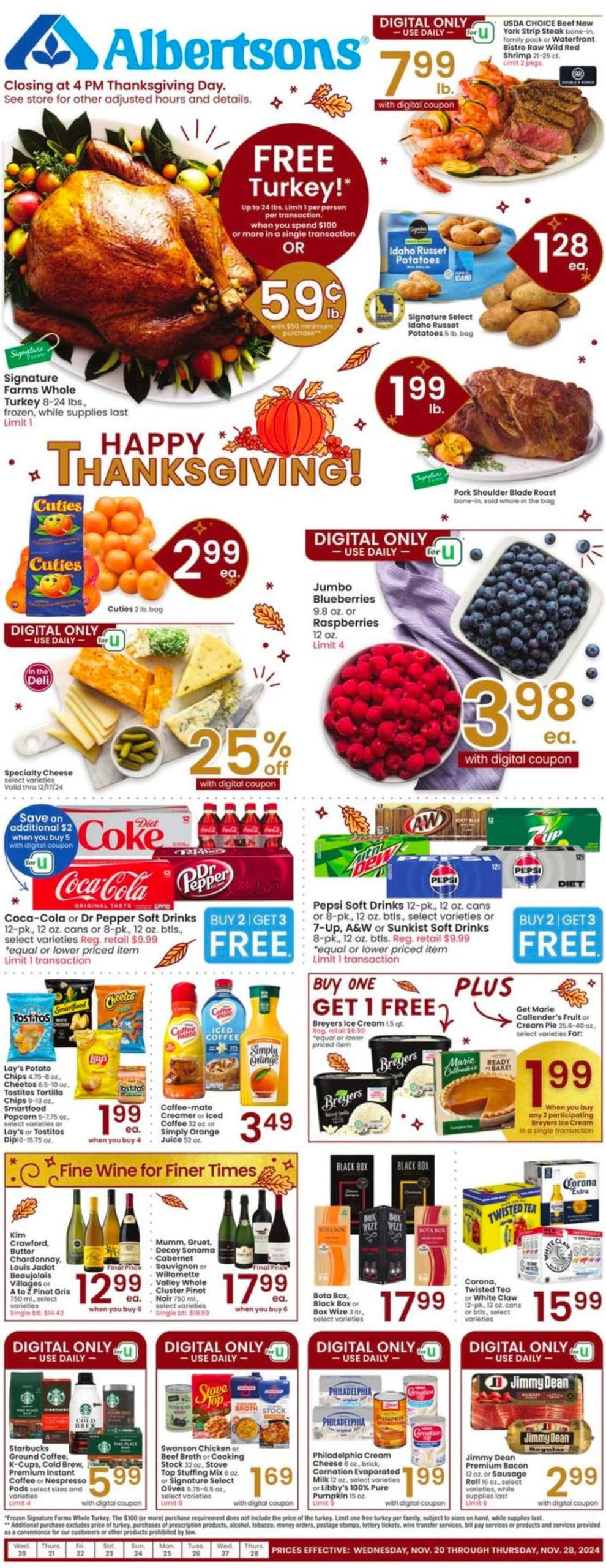 Albertsons Weekly Ad 11 20 24 - Page 1