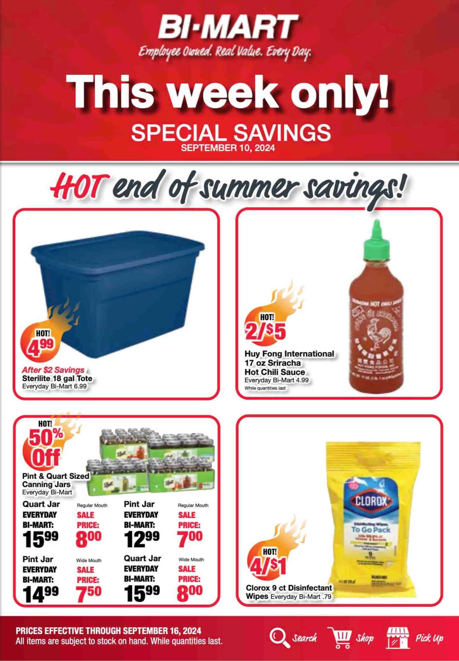 Bi Mart Weekly Ad September 10 - 16, 2024 - Page 1