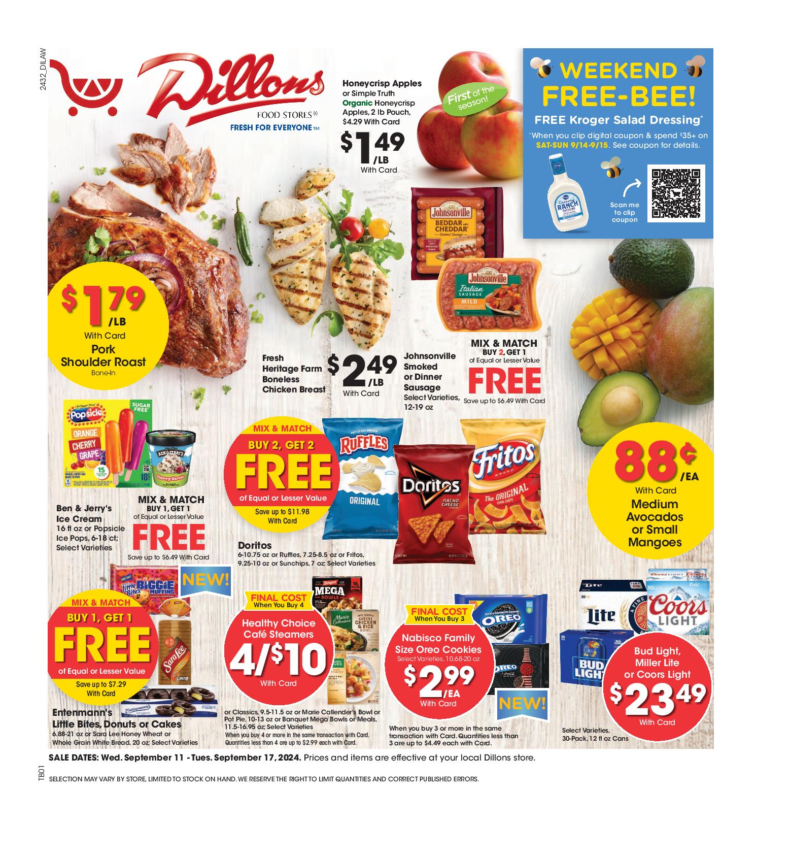 Dillons Weekly Ad September 11 - 17, 2024 - Page 1