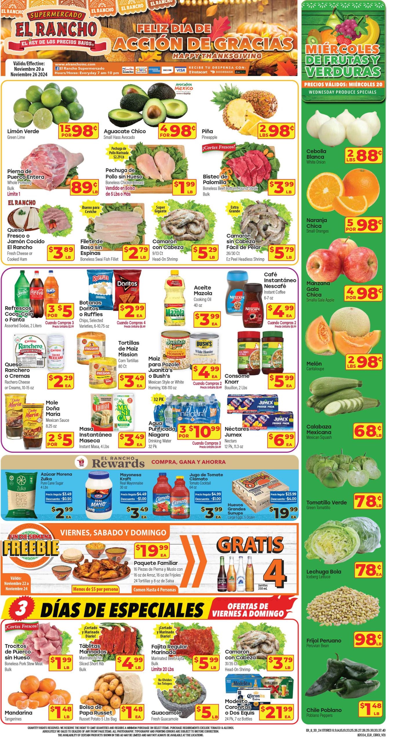 El Rancho Weekly Ad 11 20 24 - Page 1