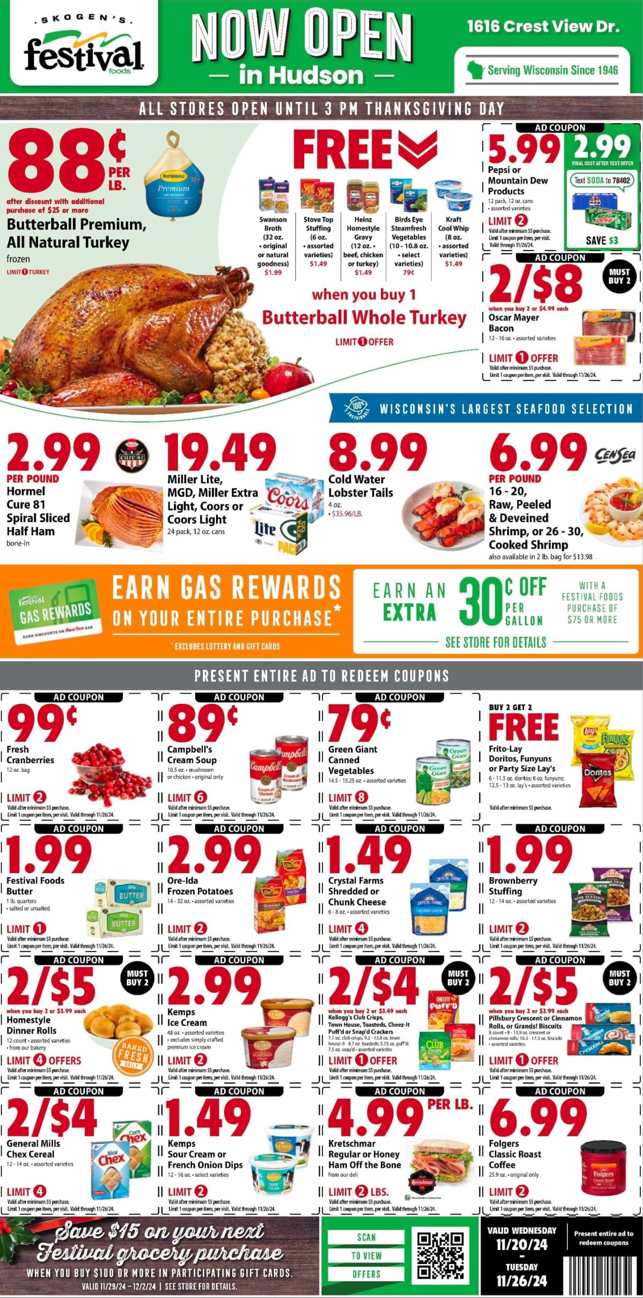 Festival Foods Weekly Ad 11 20 24 - Page 1