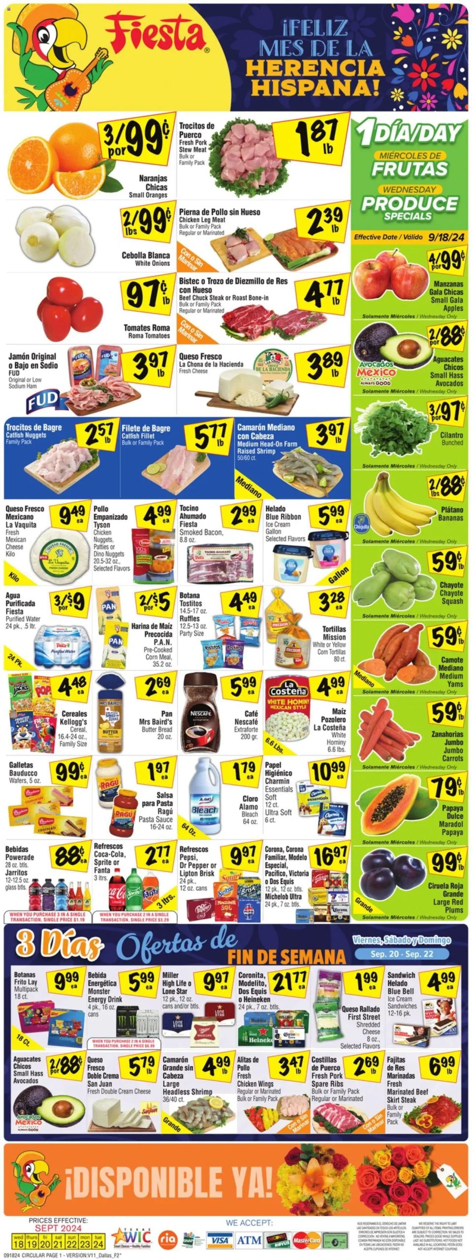 Fiesta Mart Weekly Ad 9 18 24 - Page 1