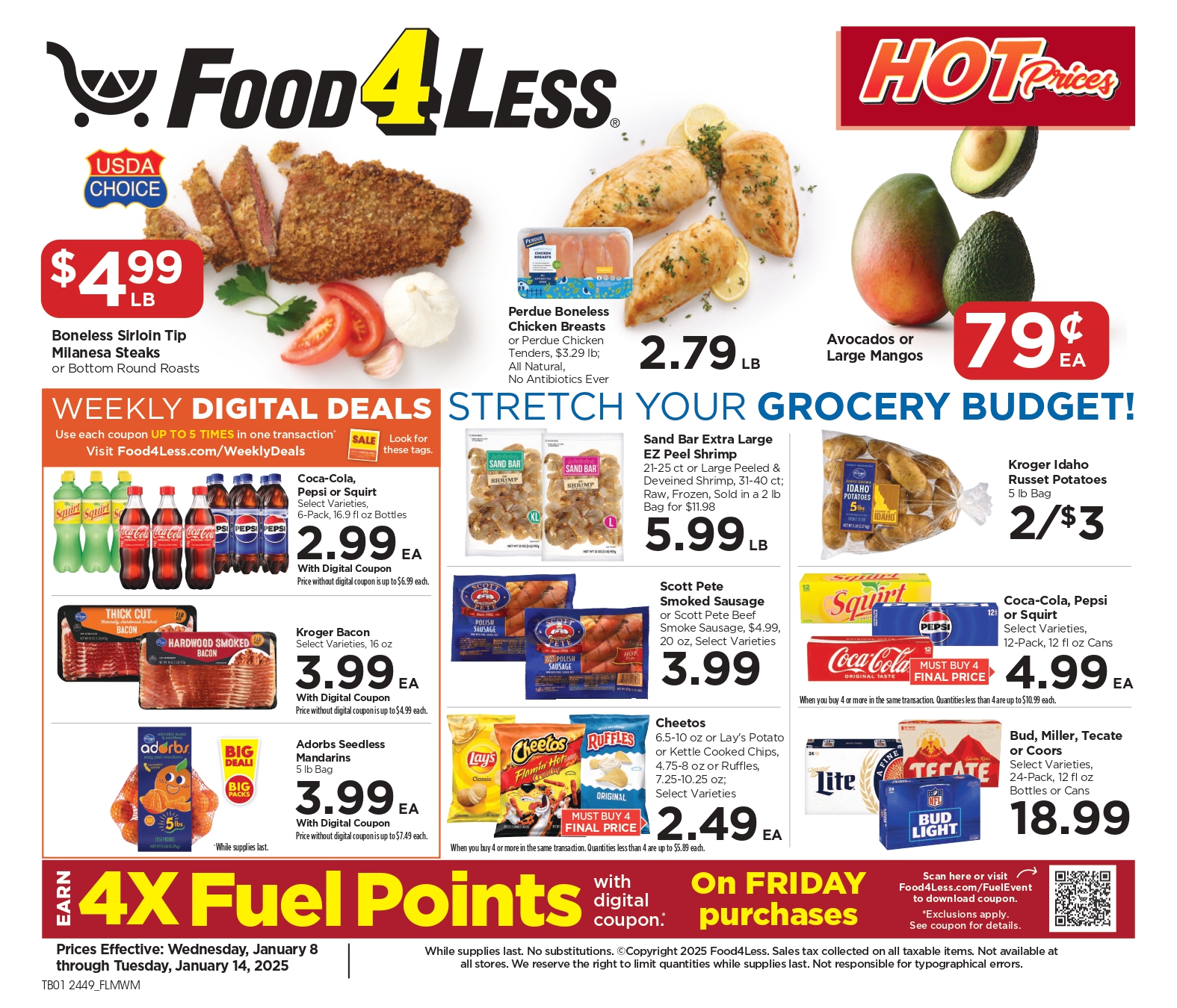 Food 4 Less Weekly Ad 1 8 25 - Page 1