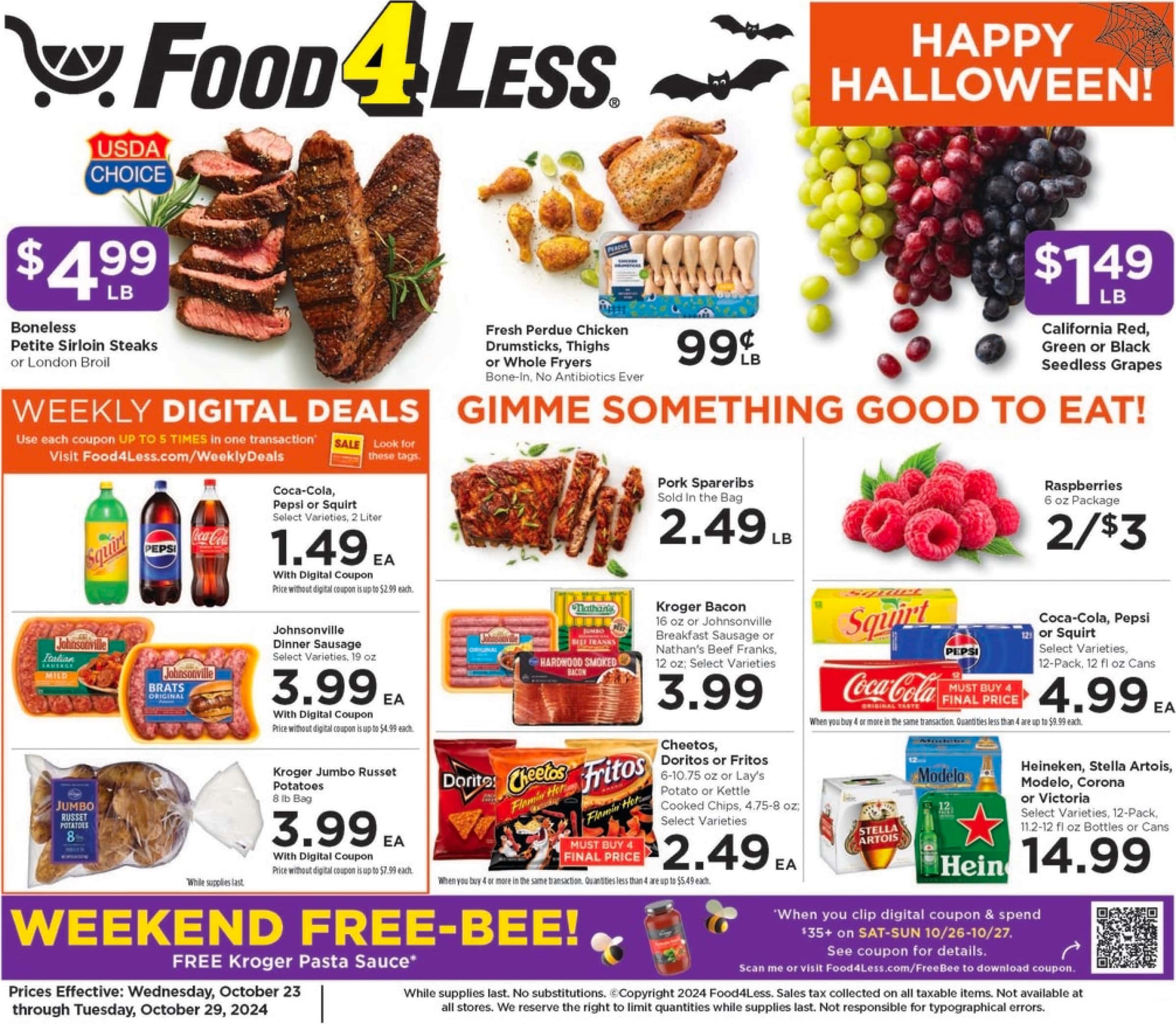 Food 4 Less Weekly Ad 10 23 24 - Page 1