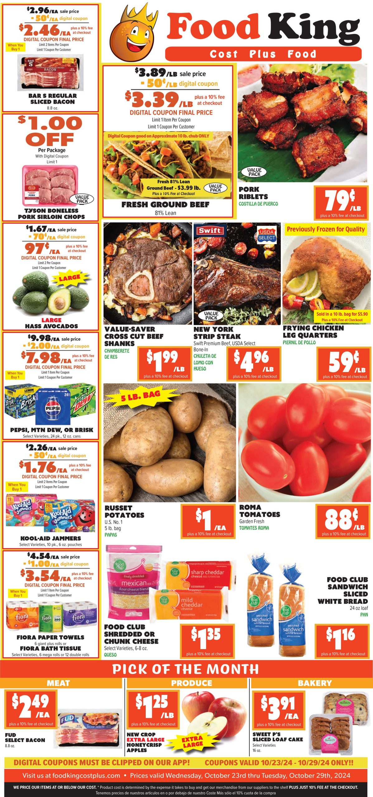 Food King Weekly Ad 10 23 24 - Page 1