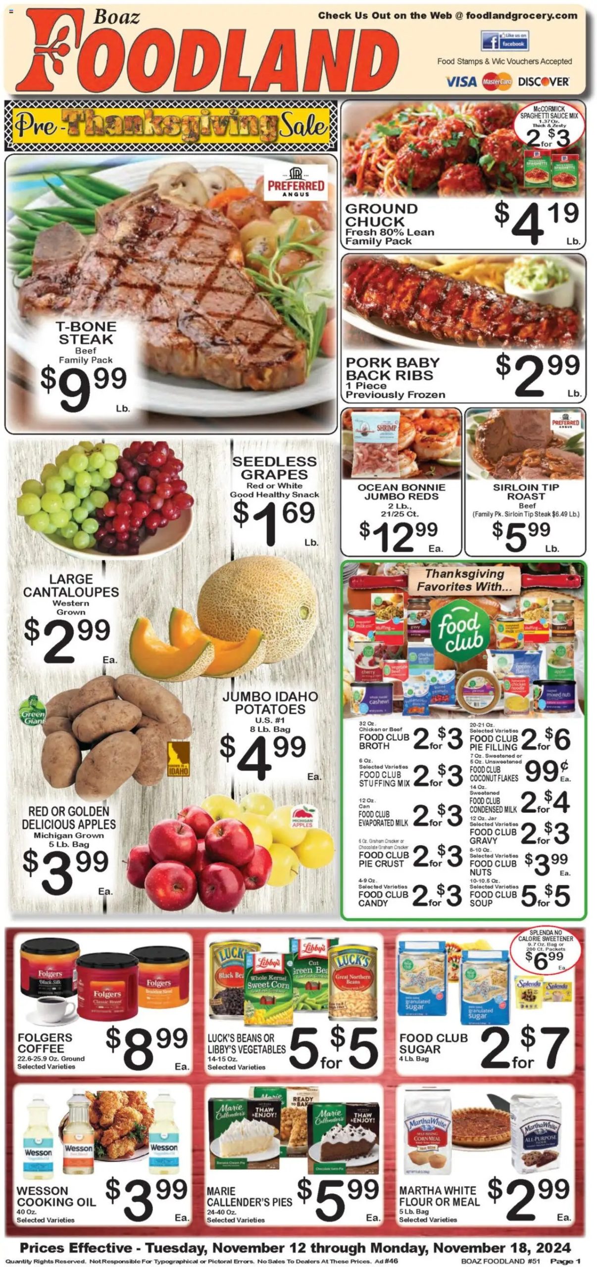 Foodland Weekly Ad 11 12 24 - Page 1