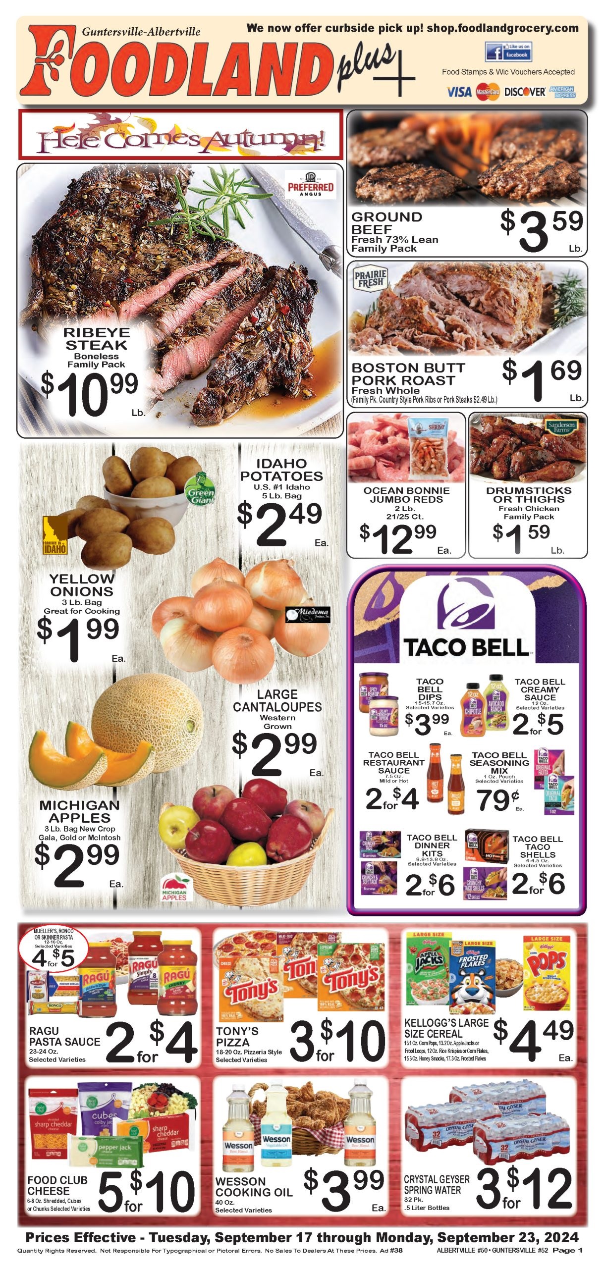 Foodland Weekly Ad 9 17 24 - Page 1