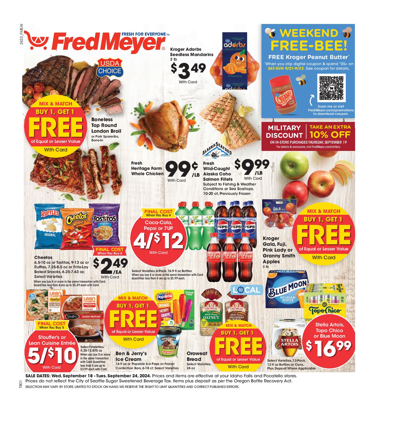 Fred Meyer Weekly Ad 9 18 24 - Page 1