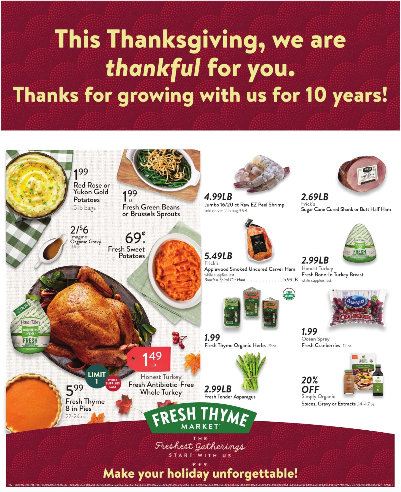 Fresh Thyme Weekly Ad 11 20 24 - Page 1