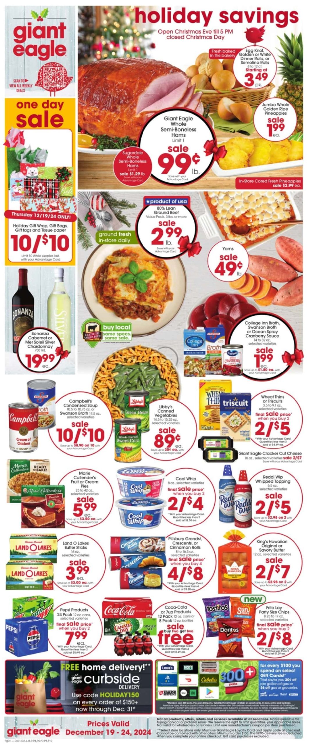 Giant Eagle Weekly Ad 12 19 24 - Page 1