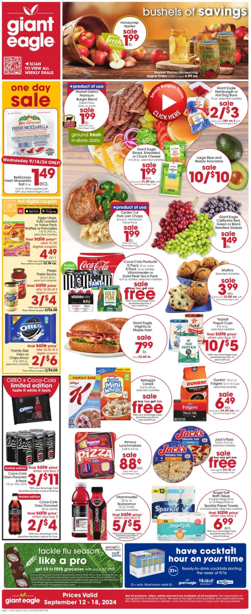 Giant Eagle Weekly Ad September 12 - 18, 2024 - Page 1