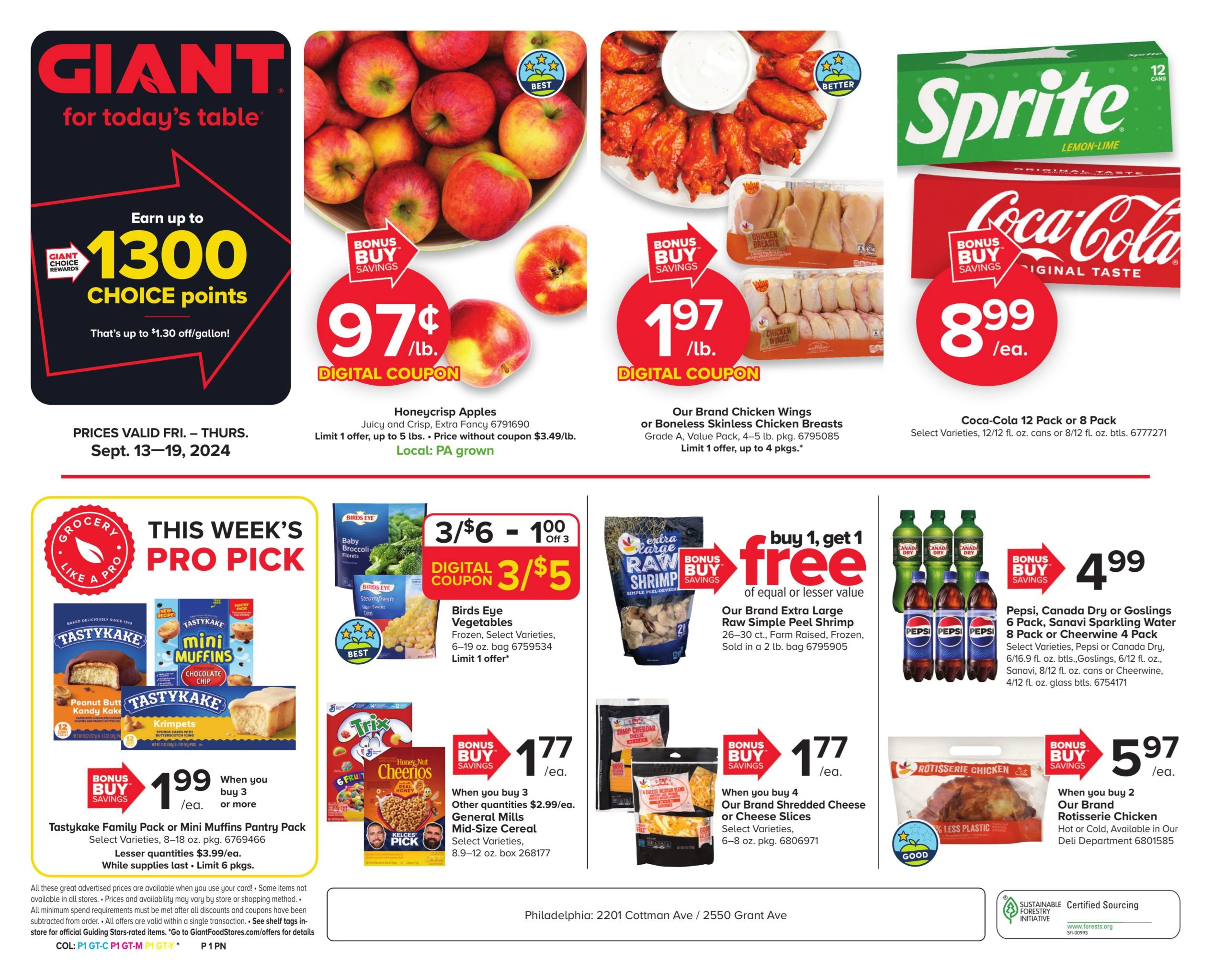 Giant Food Weekly Ad September 13 - 19, 2024 - Page 1