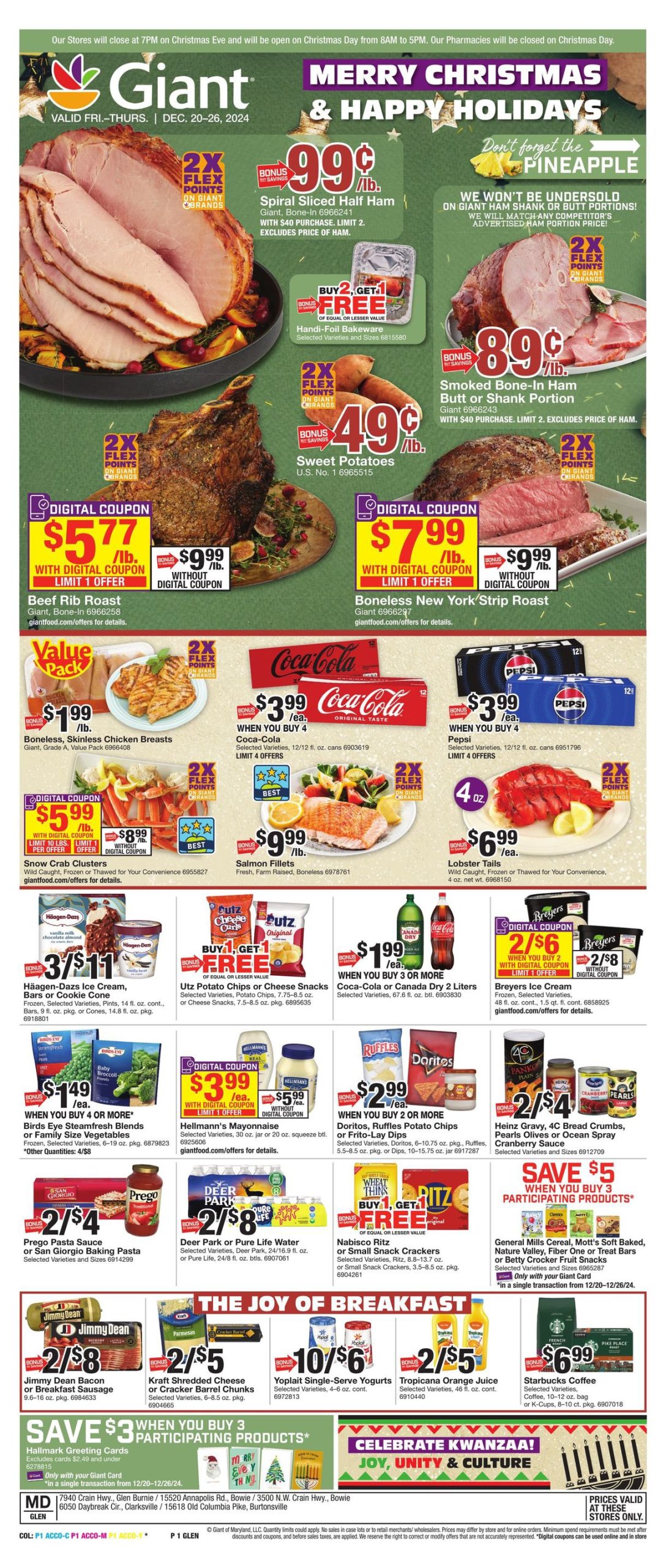 Giant Weekly Ad 12 20 24 - Page 1