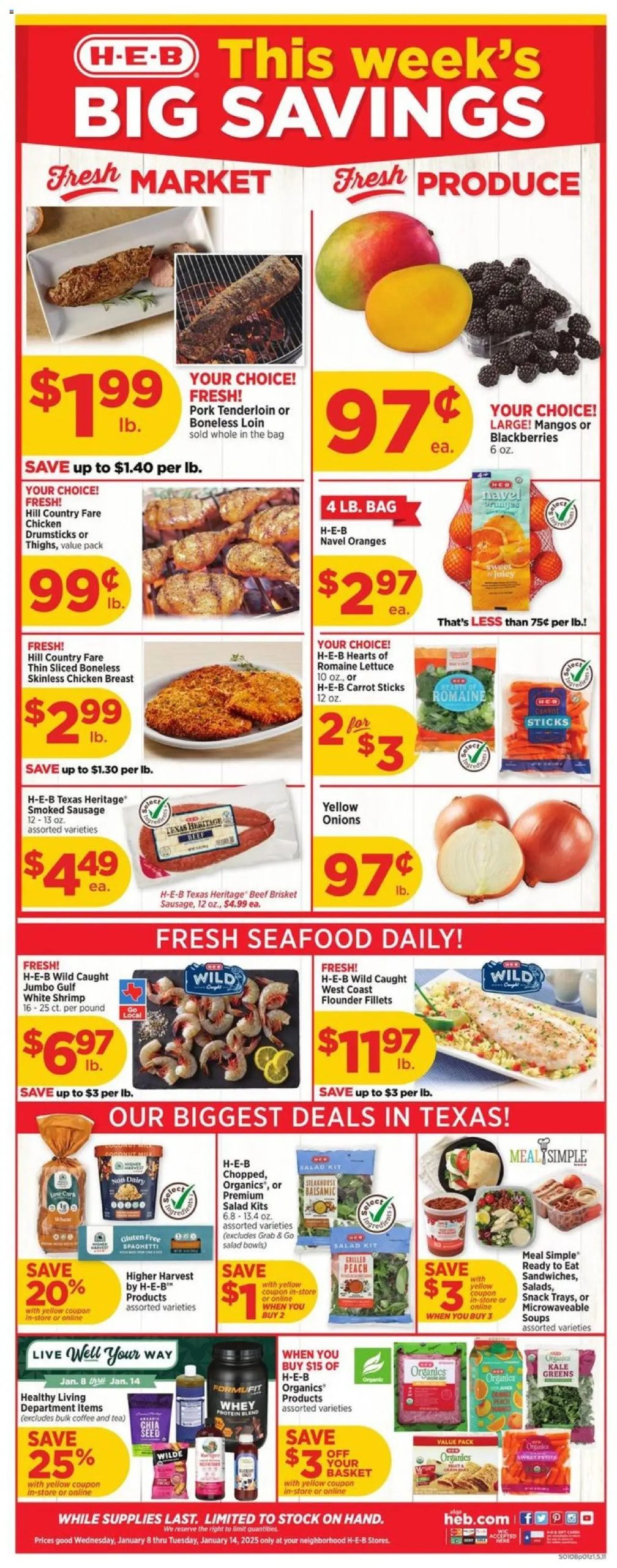 HEB Weekly Ad 1 8 25 - Page 1