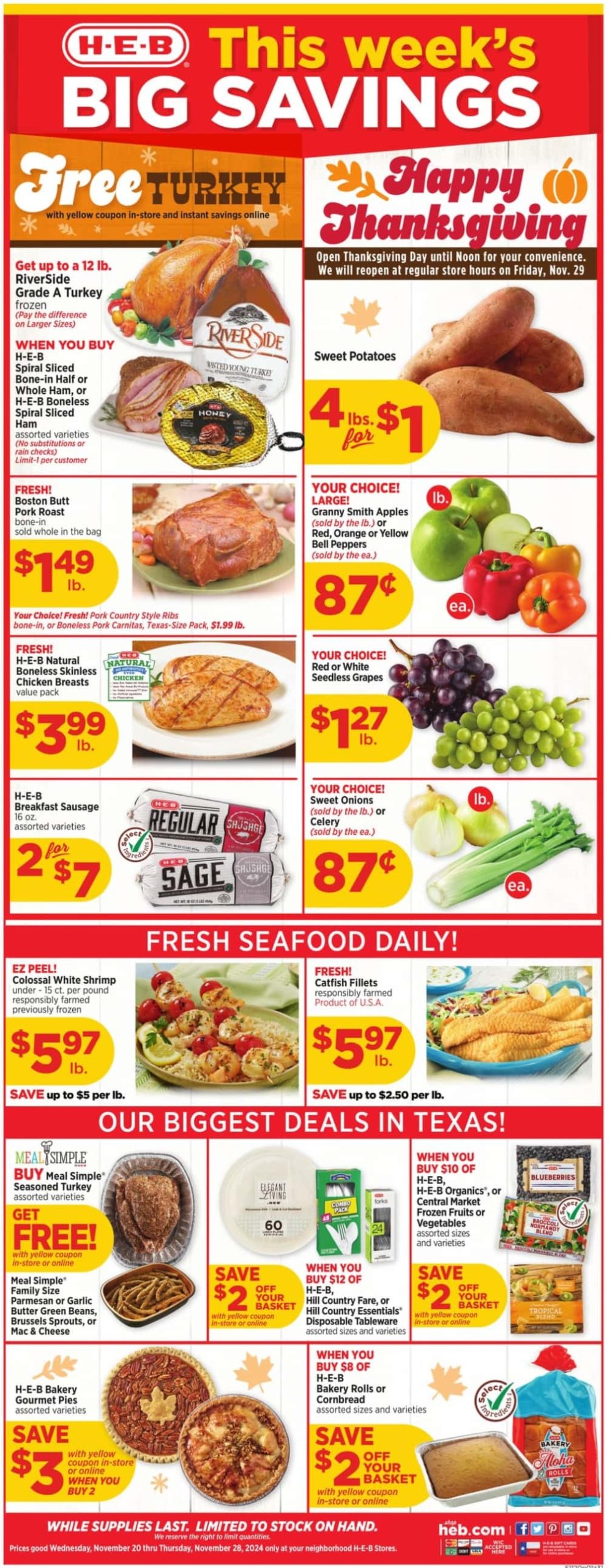 HEB Weekly Ad 11 20 24 - Page 1