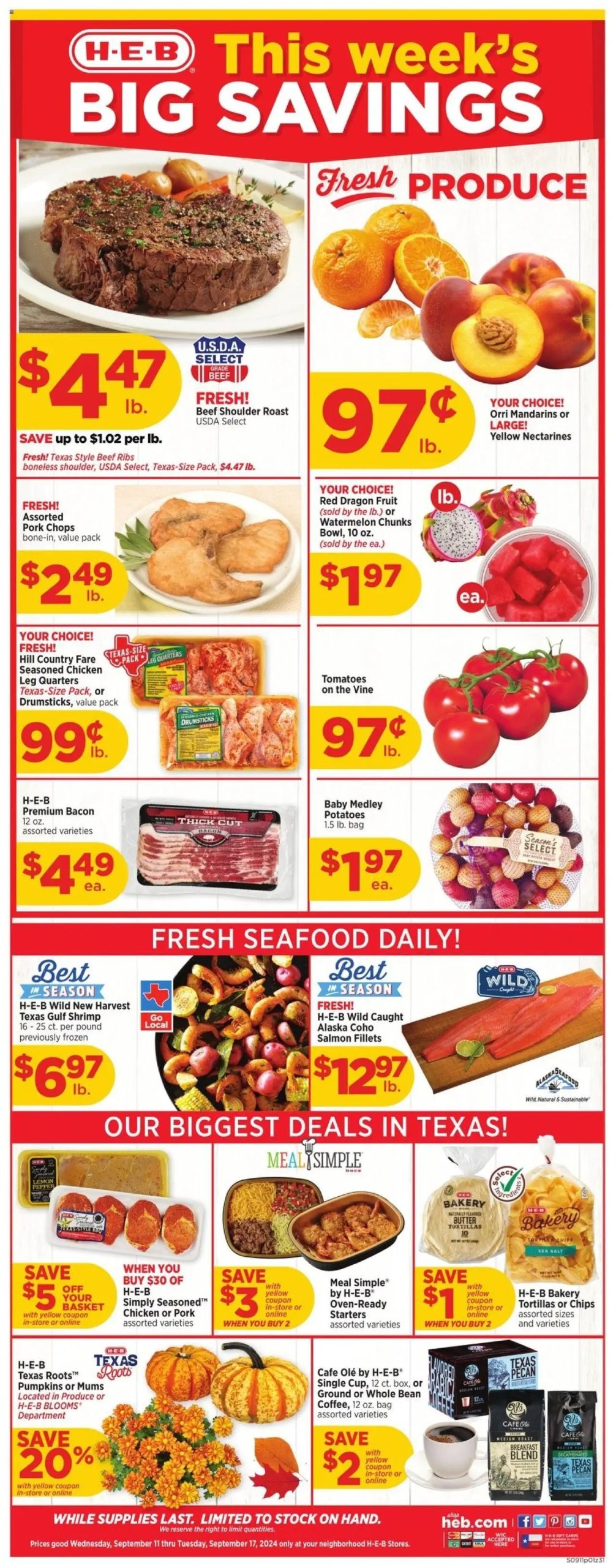 HEB Weekly Ad September 11 - 17, 2024 - Page 1