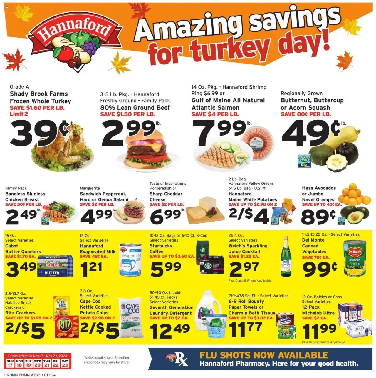 Hannaford Flyer 11 17 24 - Page 1