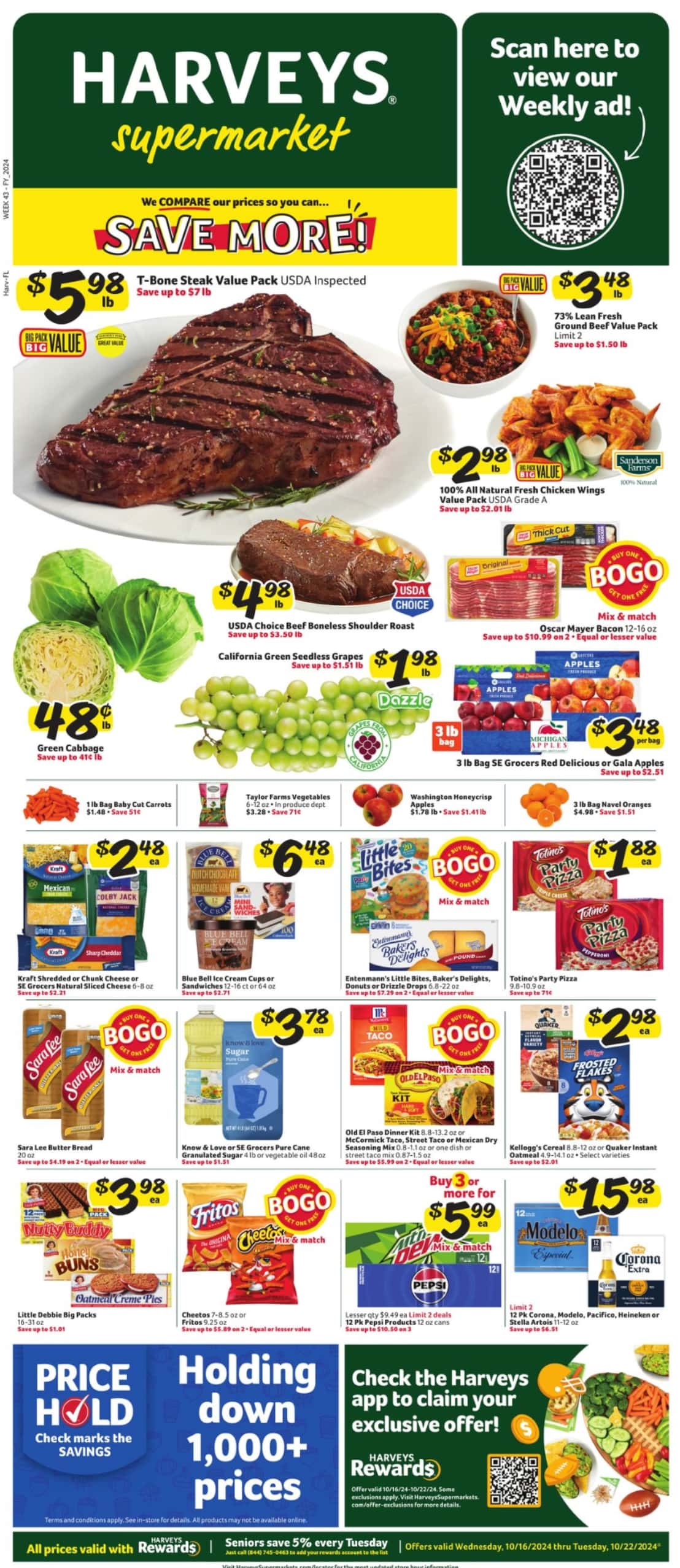 Harveys Weekly Ad 10 16 24 - Page 1