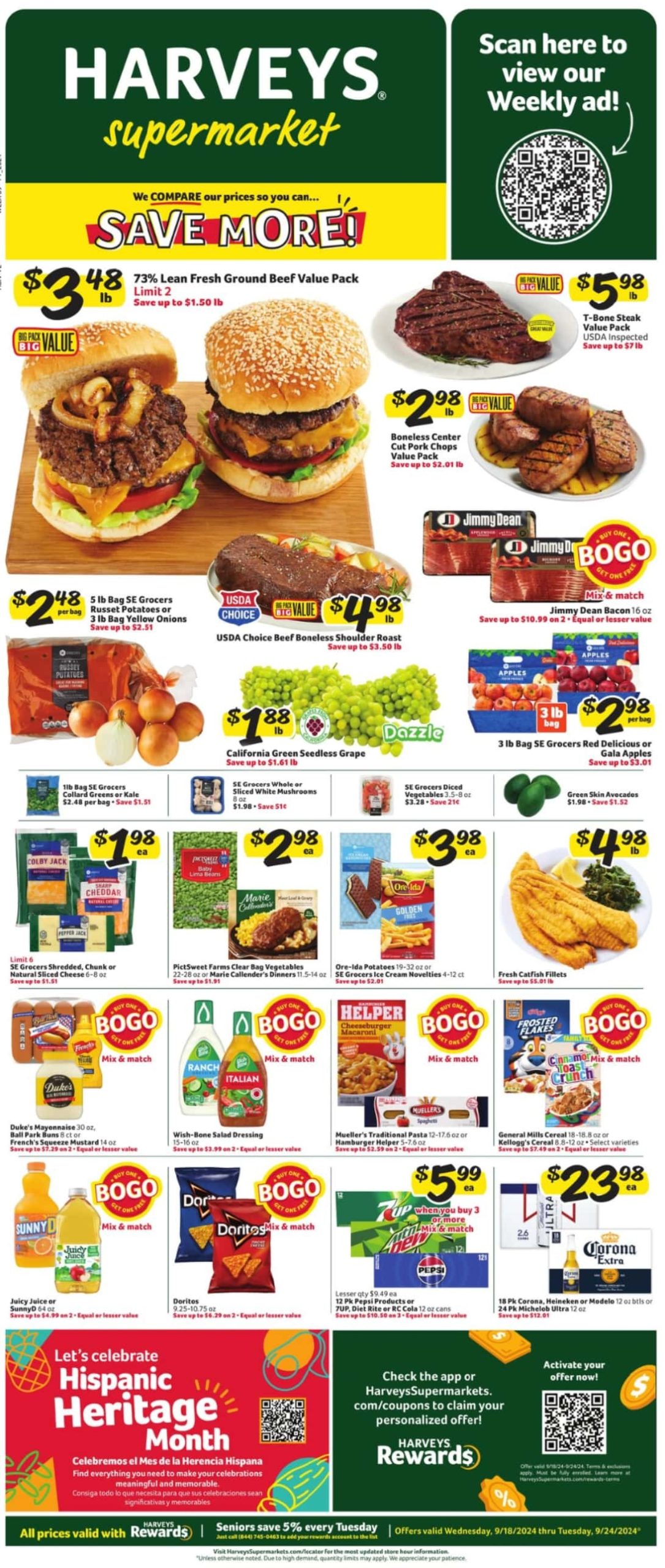 Harveys Weekly Ad 9 18 24 - Page 1