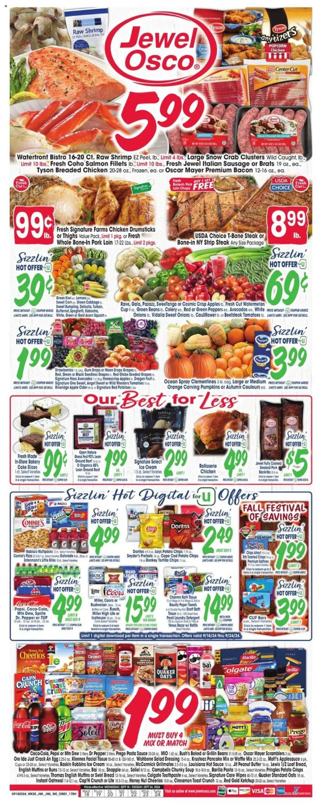 Jewel Osco Weekly Ad 9 18 24 - Page 1