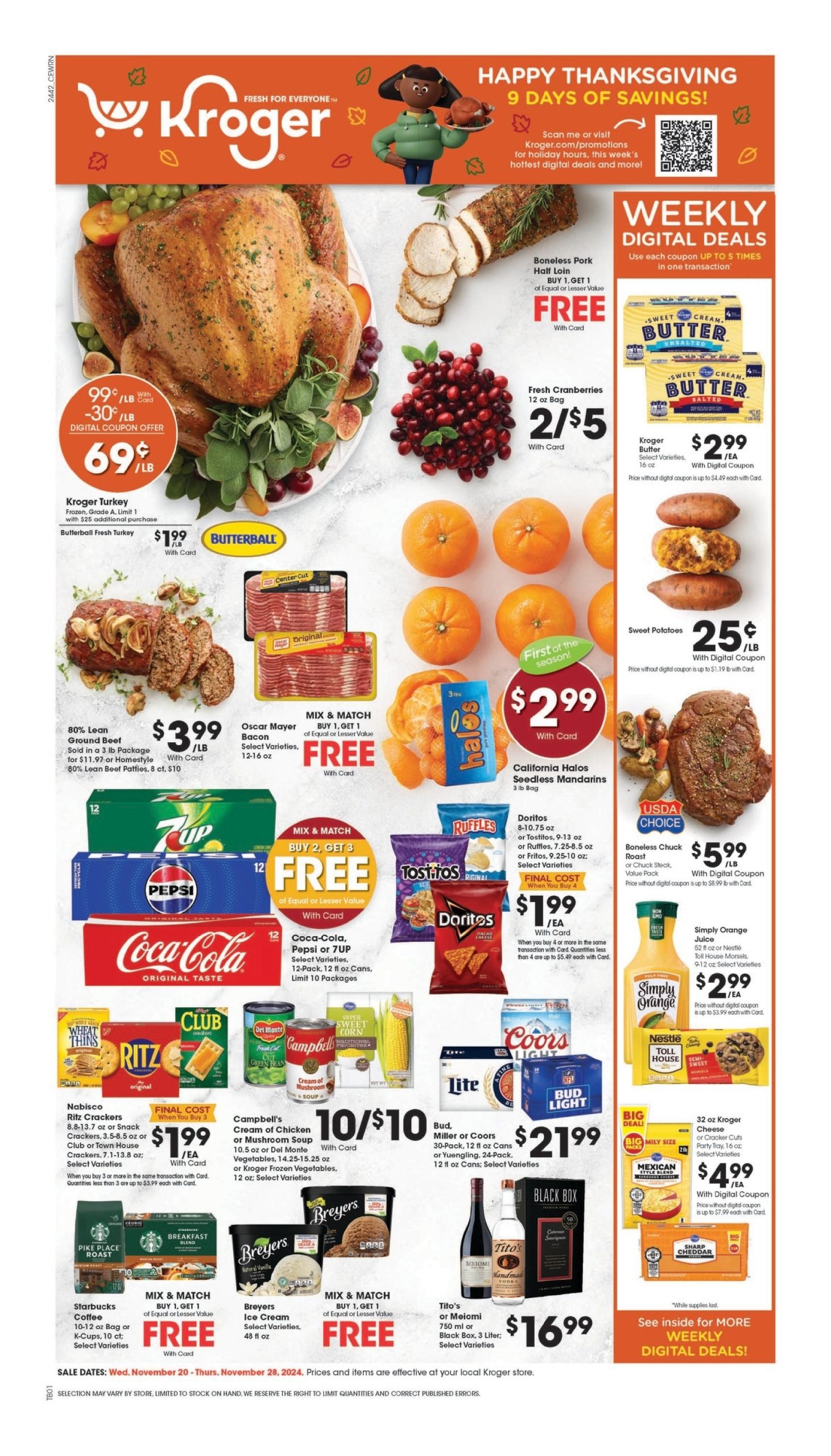 Kroger Weekly Ad 11 20 24 - Page 1