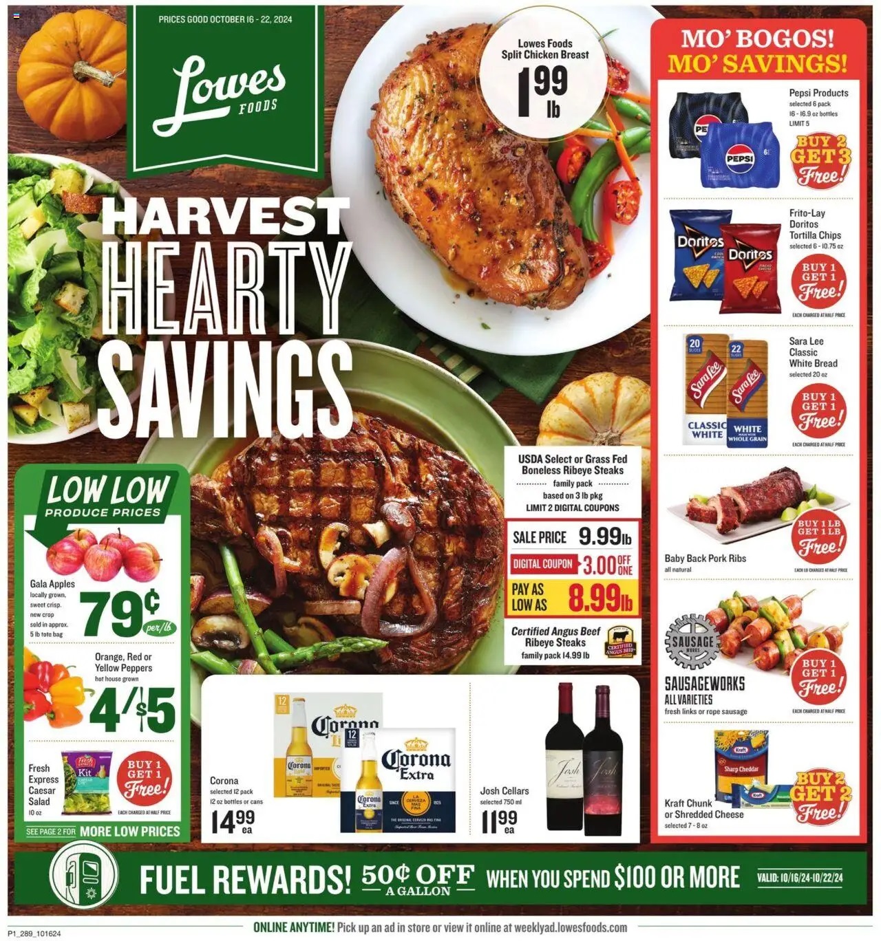 Lowes Foods Weekly Ad 10 16 24 - Page 1