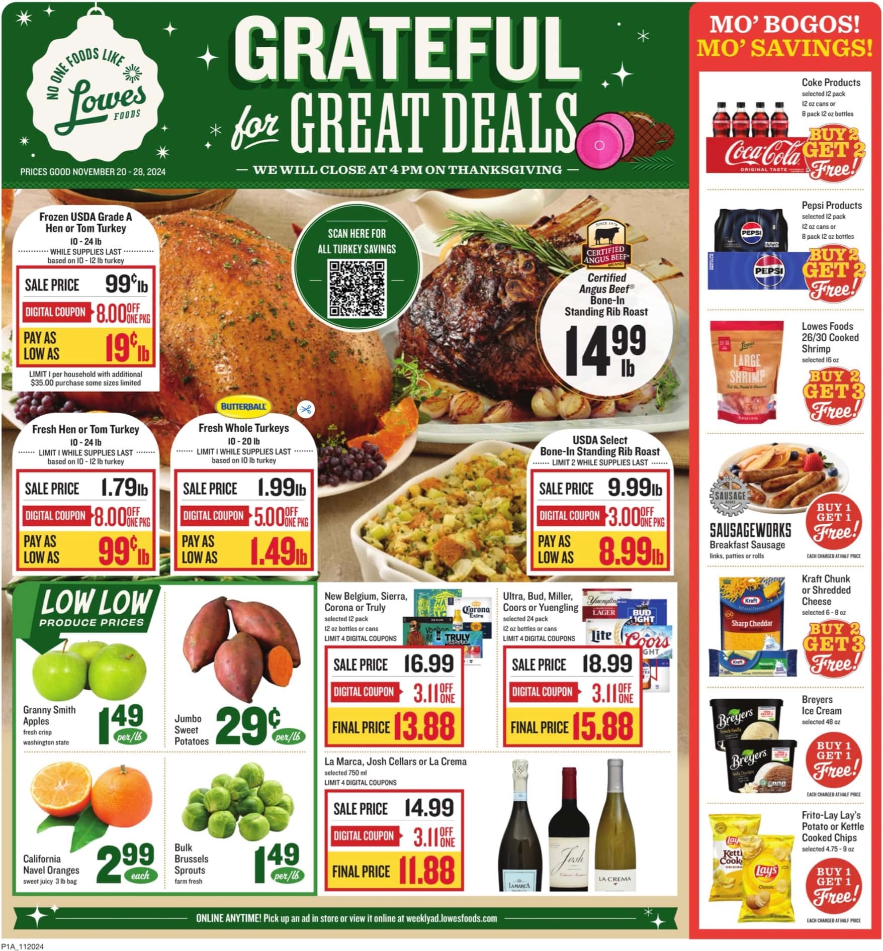 Lowes Foods Weekly Ad 11 20 24 - Page 1