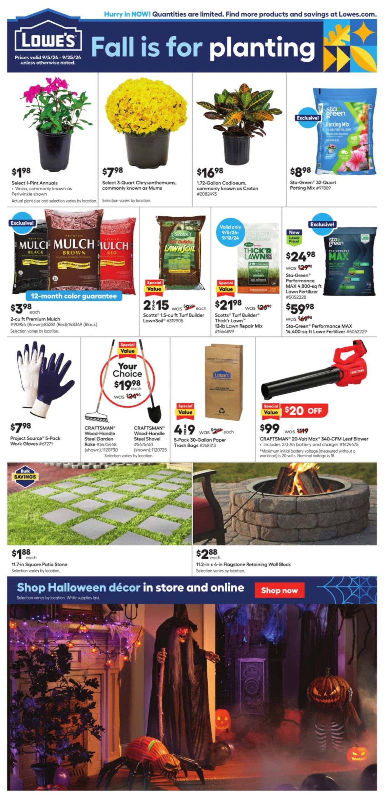 Lowe's Weekly Ad September 12 - 18, 2024 - Page 1