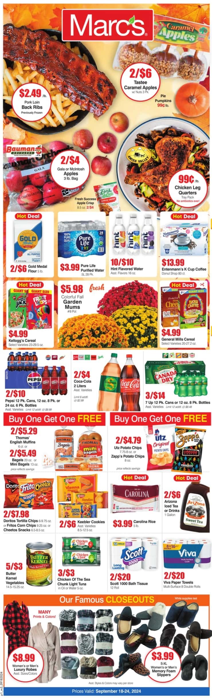 Marc's Weekly Ad 9 18 24 - Page 1