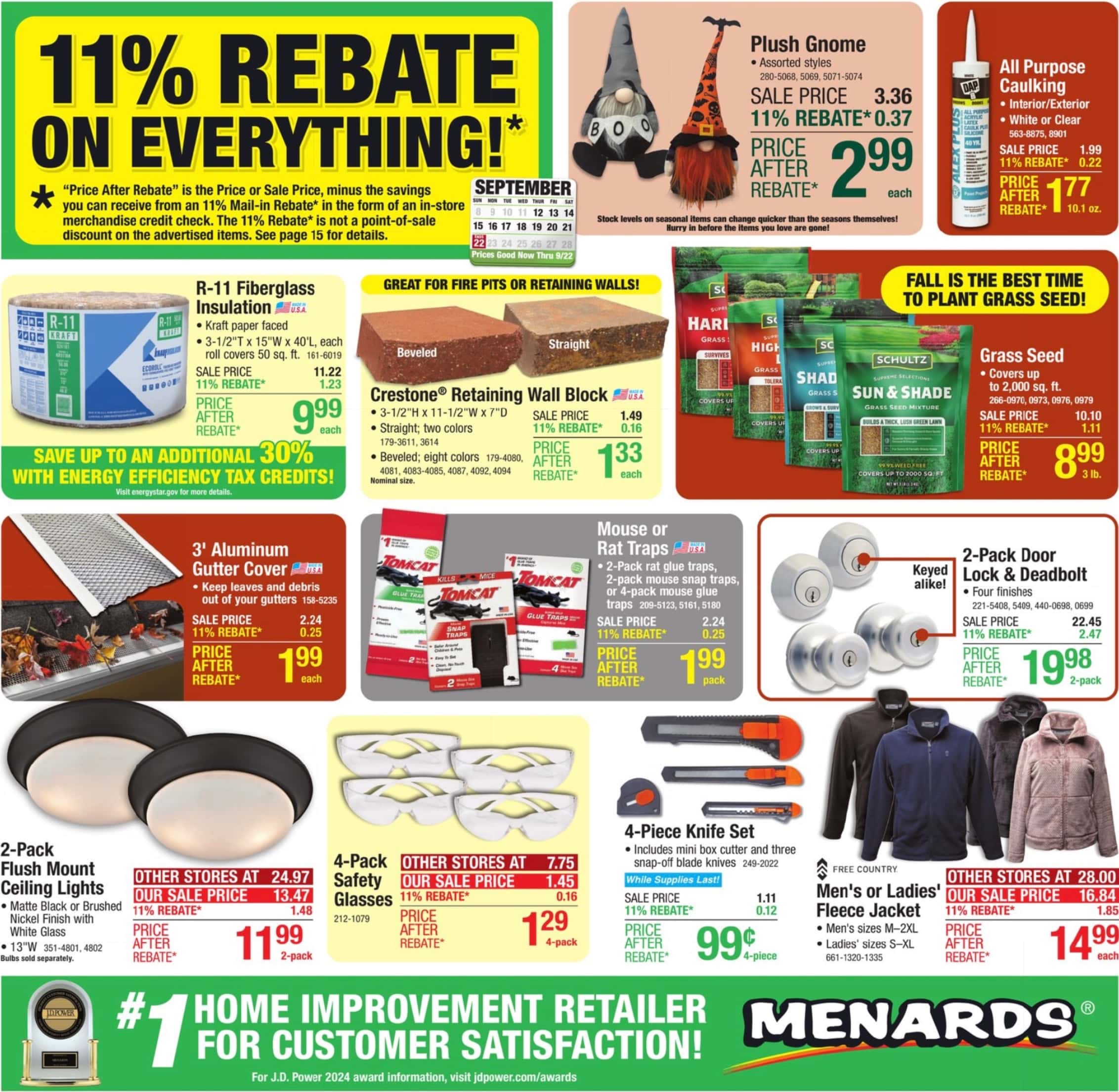 Menards Weekly Ad September 15 - 21, 2024 - Page 1