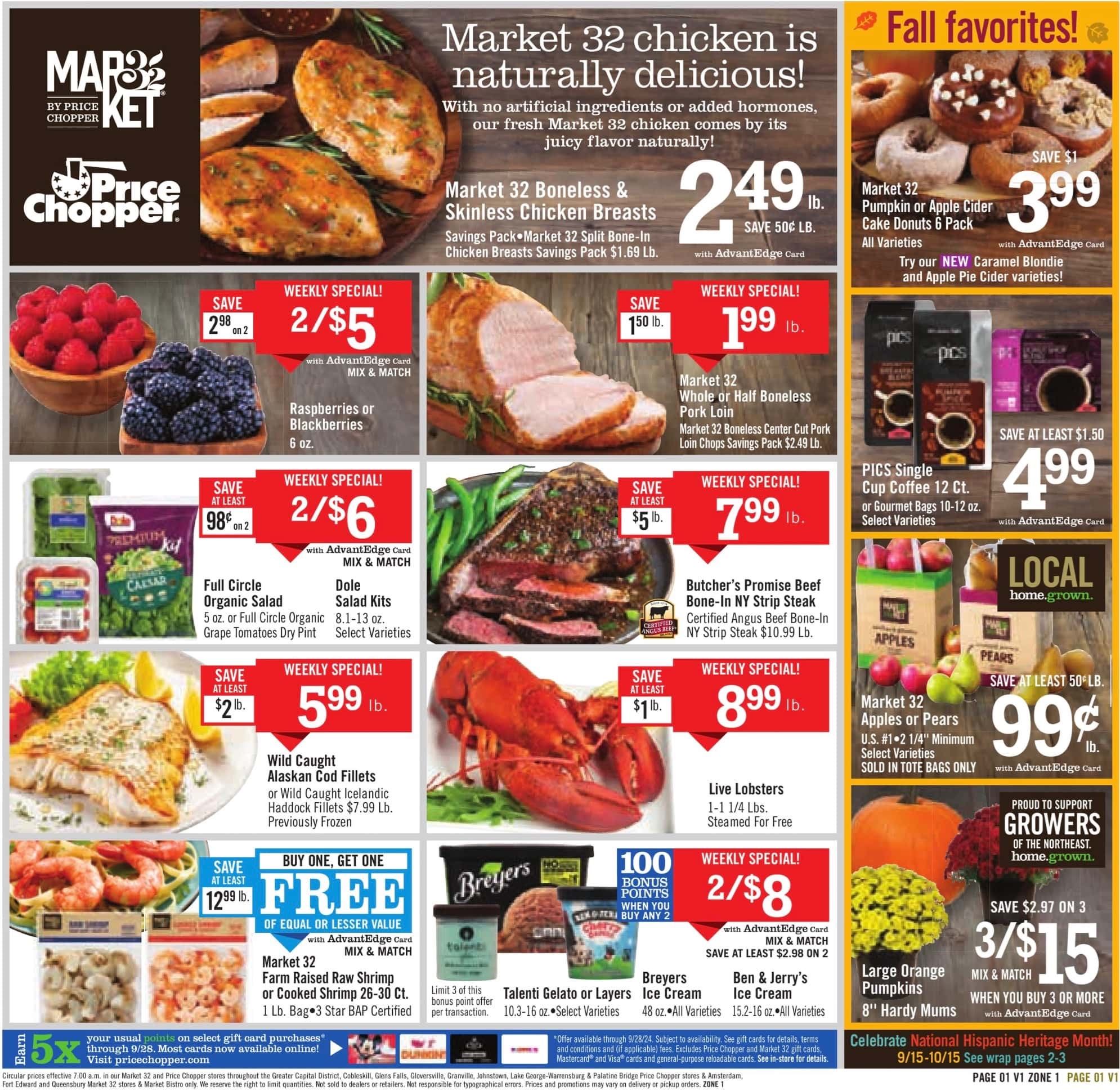 Price Chopper Flyer September 15 - 21, 2024 - Page 1