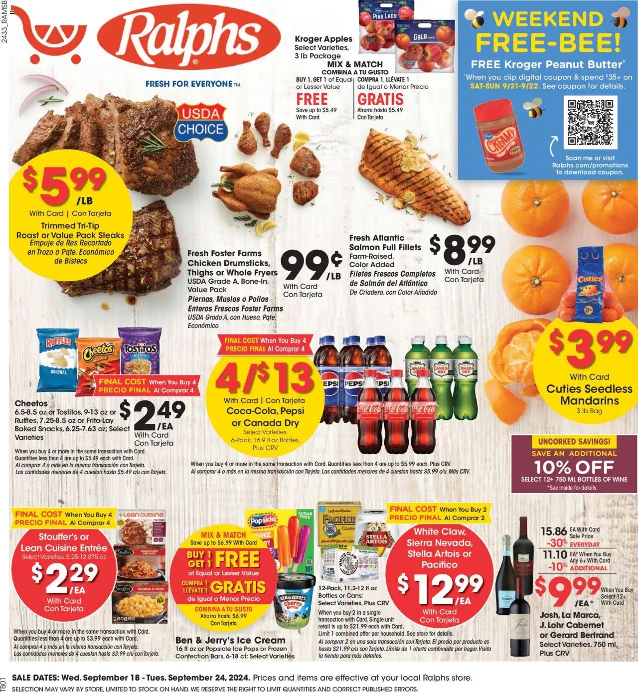 Ralphs Weekly Ad 9 18 24 - Page 1