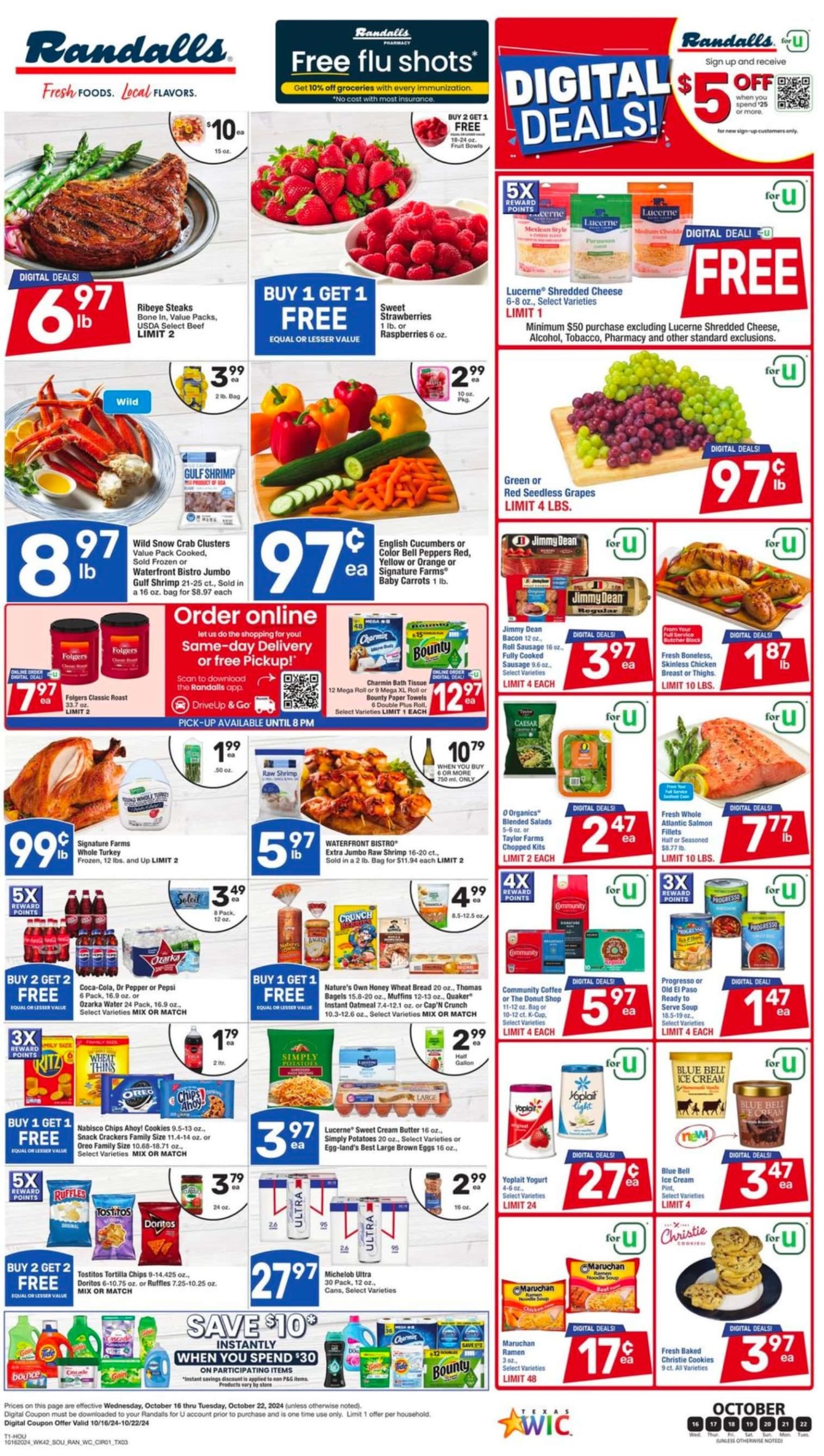 Randalls Weekly Ad 10 16 24 - Page 1