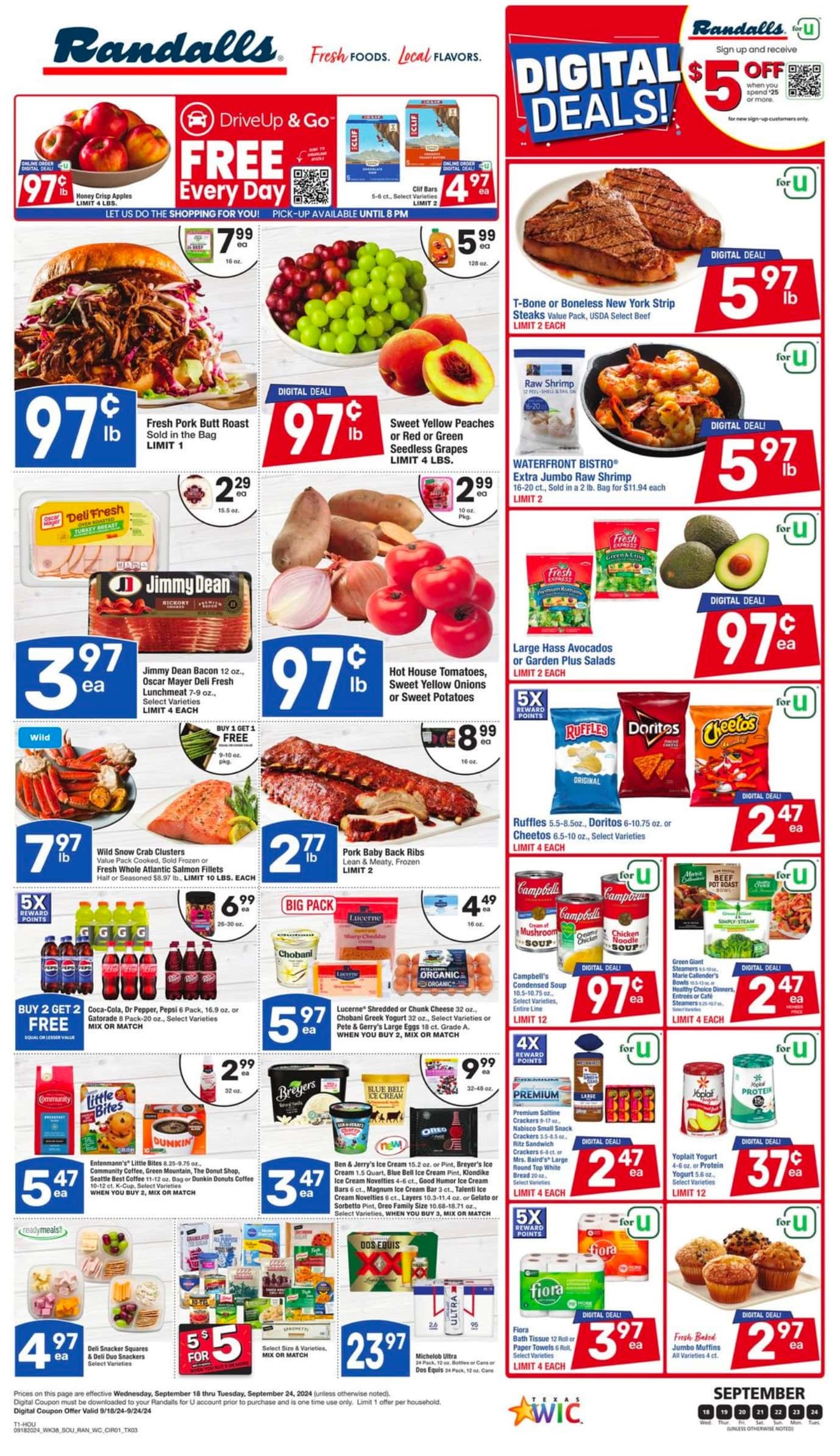 Randalls Weekly Ad 9 18 24 - Page 1