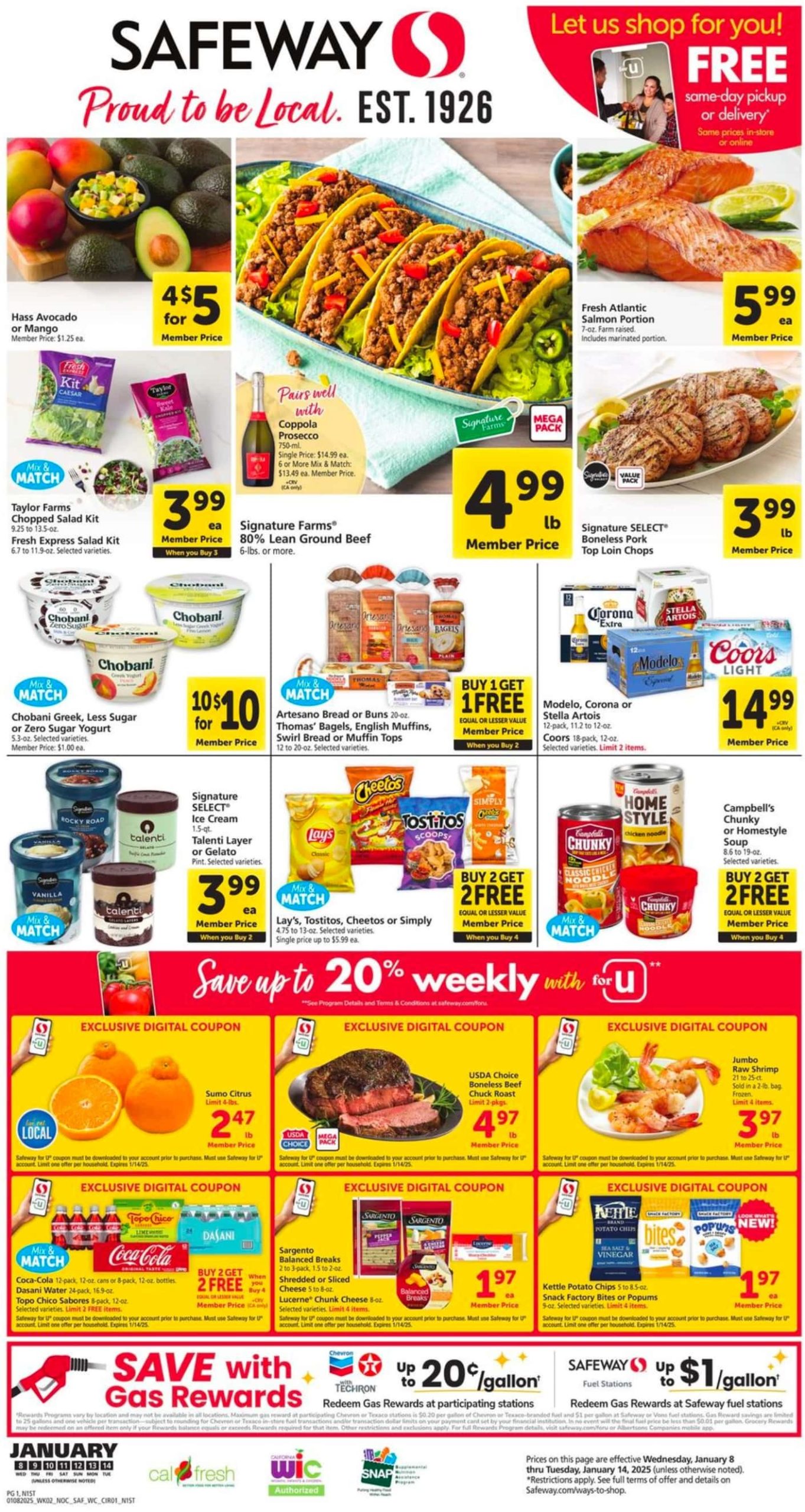 Safeway Weekly Ad 1 8 25 - Page 1