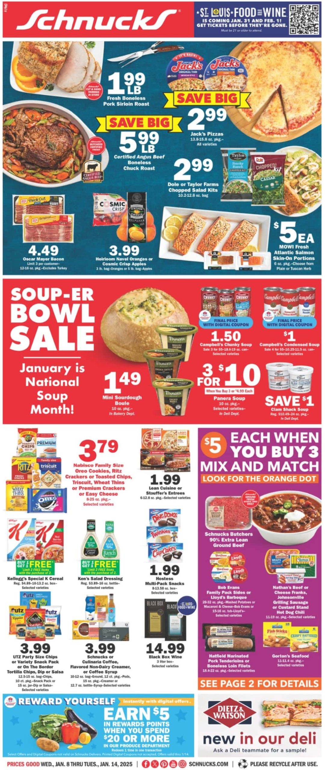 Schnucks Weekly Ad 1 8 25 - Page 1