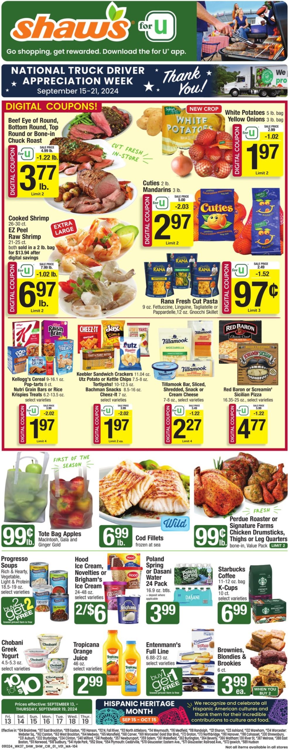 Shaws Flyer September 13 - 19, 2024 - Page 1