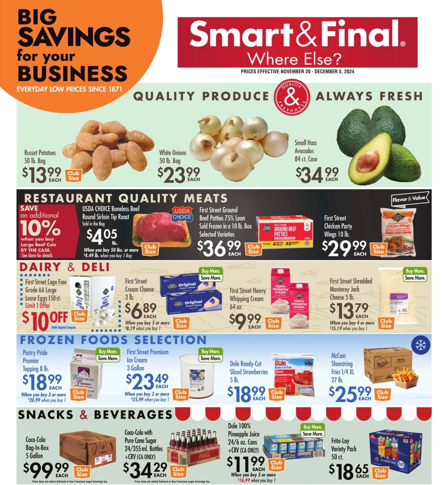 Smart and Final Weekly Ad 11 20 24 - Page 1