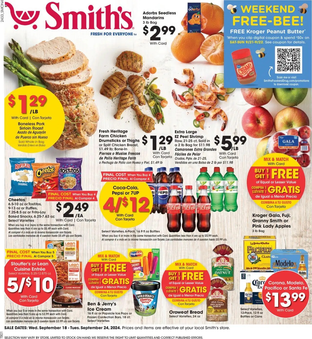 Smith's Weekly Ad 9 18 24 - Page 1