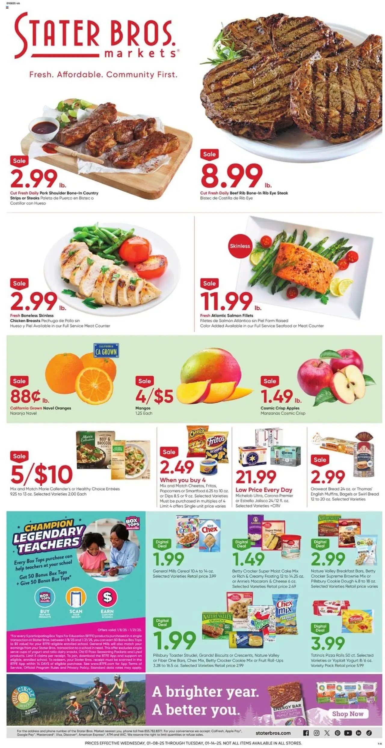 Stater Bros Weekly Ad 1 8 25 - Page 1