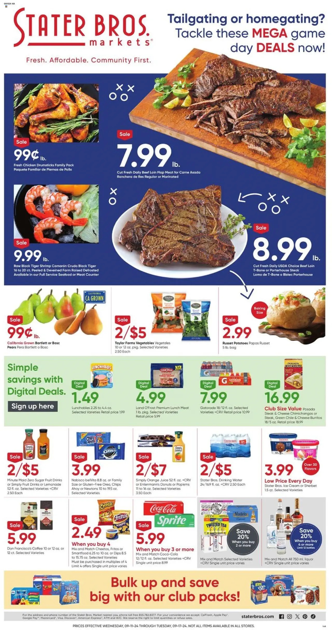 Stater Bros Weekly Ad September 11 - 17, 2024 - Page 1