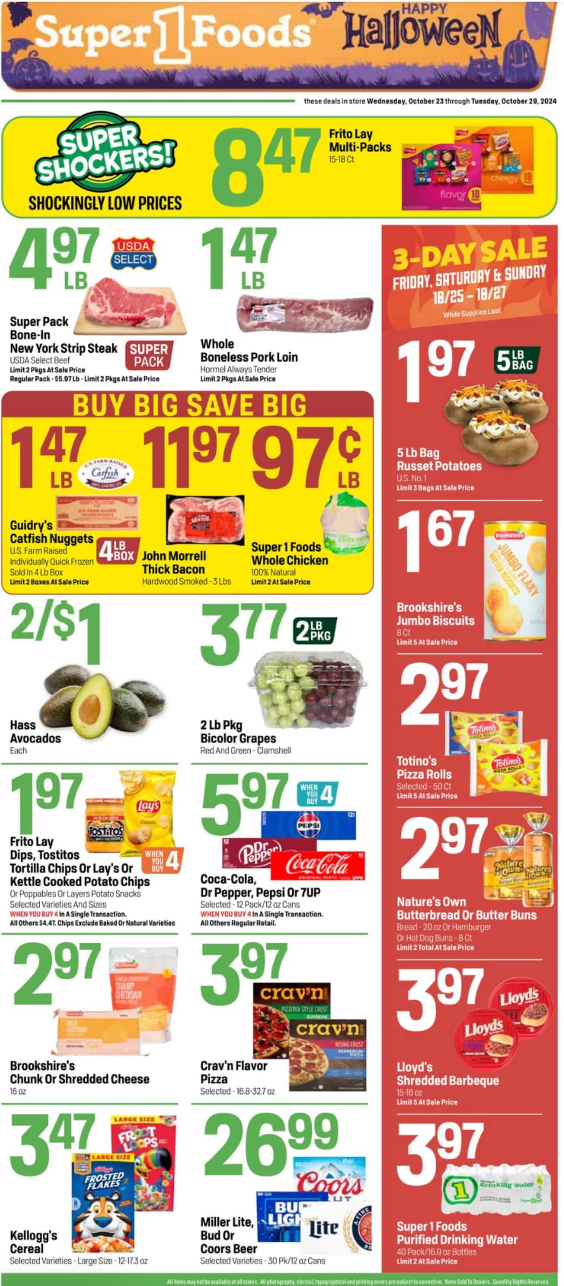 Super 1 Foods Weekly Ad 10 23 24 - Page 1