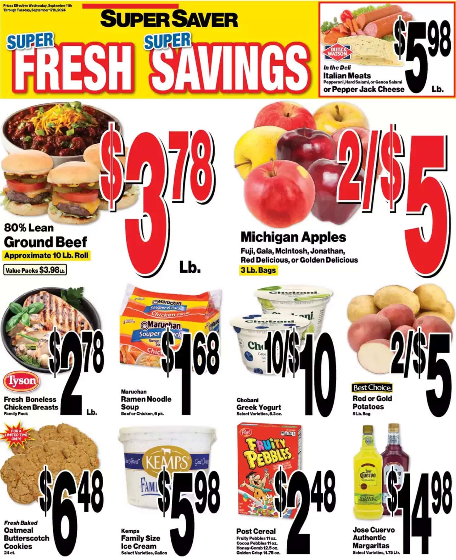 Super Saver Weekly Ad September 11 - 17, 2024 - Page 1