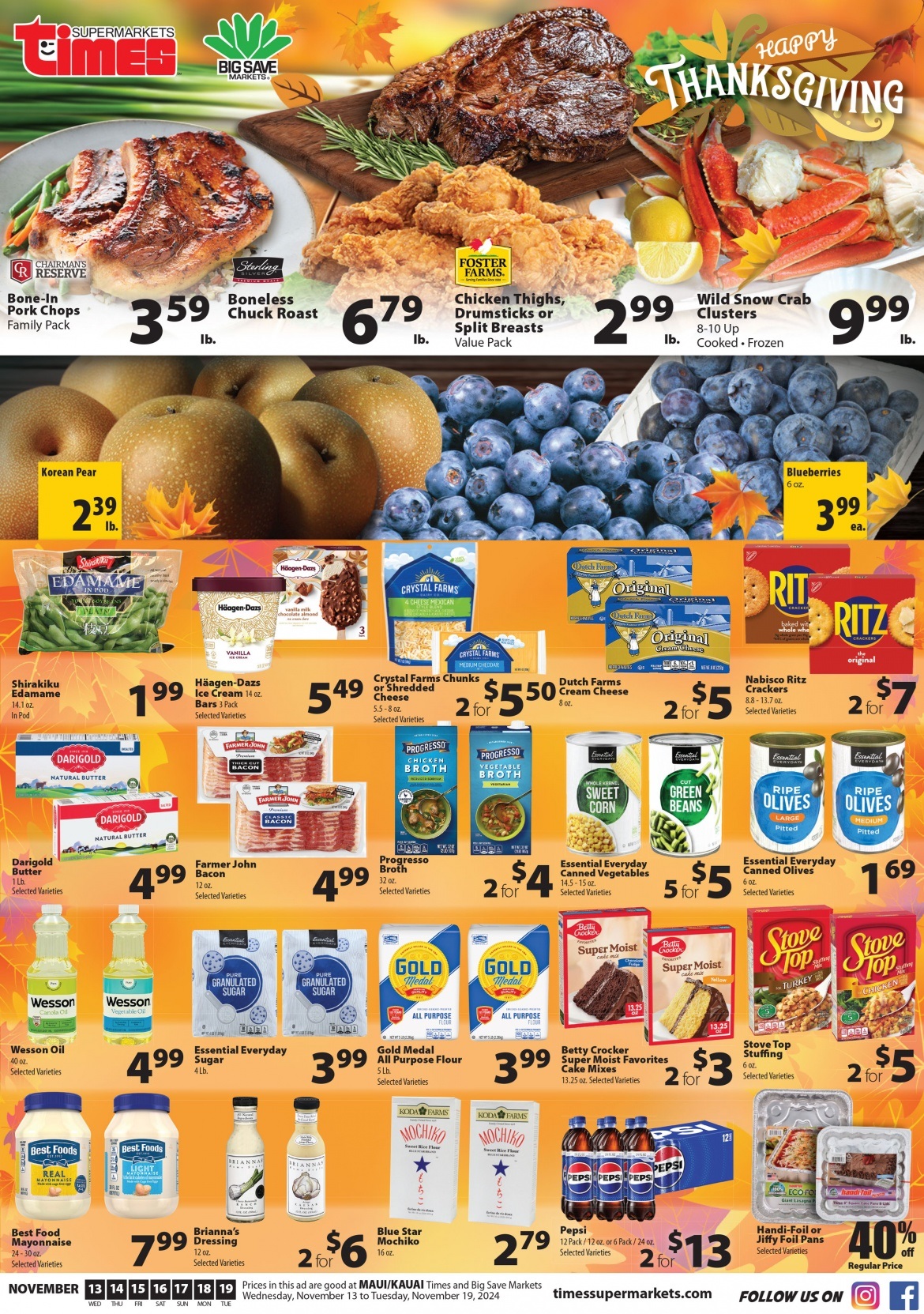 Times Supermarket Weekly Ad 11 13 24 - Page 1