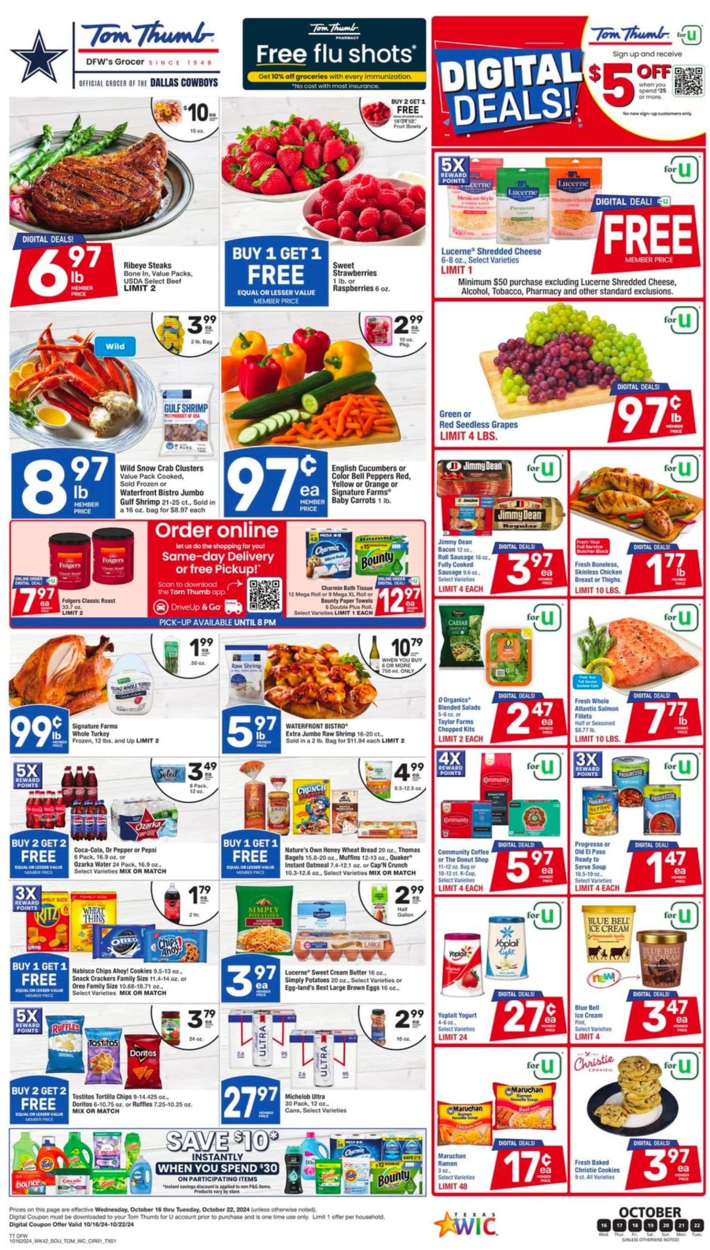 Tom Thumb Weekly Ad 10 16 24 - Page 1